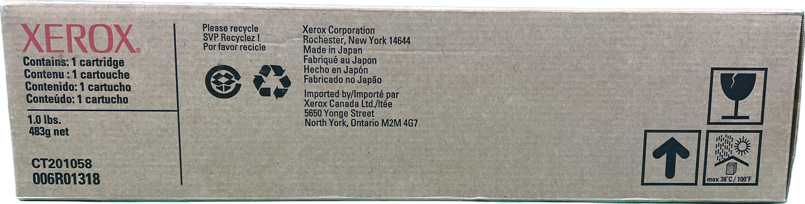 Genuine Xerox Black Toner Cartridge | OEM 006R01318 | CT201058 | WorkCentre 7132, 7232, 7242