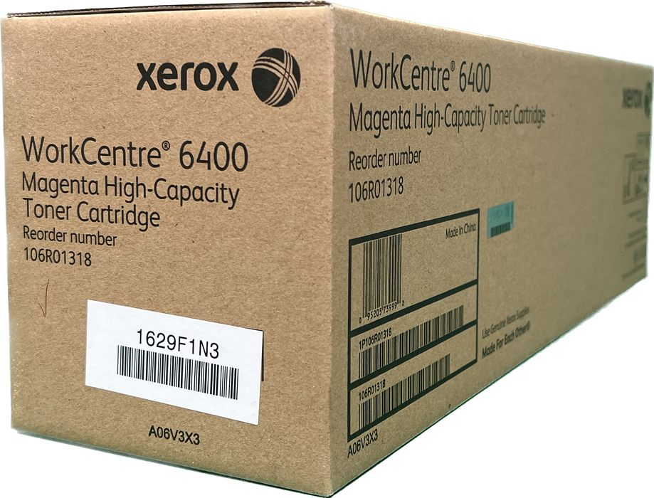 Genuine Xerox Magenta High Capacity Toner Cartridge | OEM 106R01318 | A06V3X3 | Xerox WorkCentre 6400