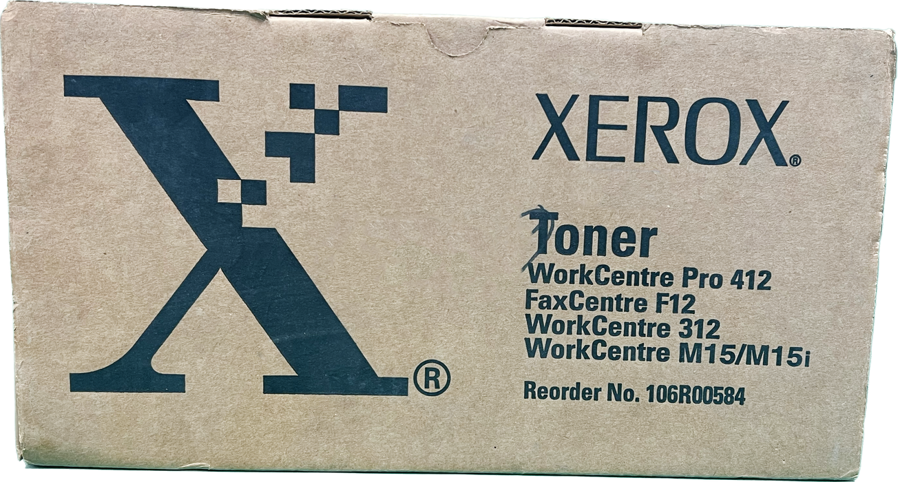Genuine Xerox Black Toner Cartridge | OEM 106R00584 | WorkCentre Pro 412, FaxCentre F12, WorkCentre 312/M15/M15i