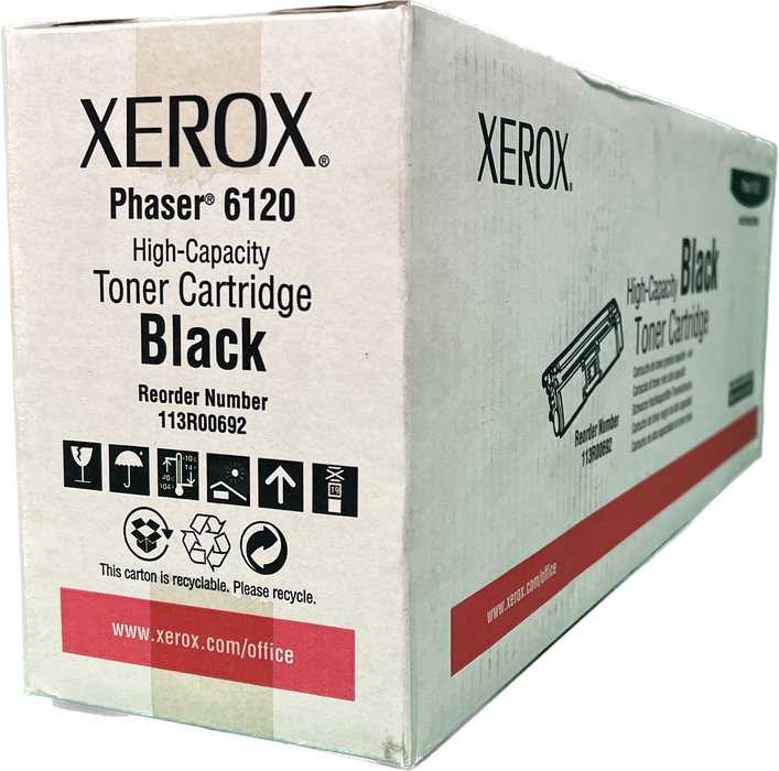 Genuine Xerox Black High Capacity Toner Cartridge | OEM 113R00692 | Phaser 6120