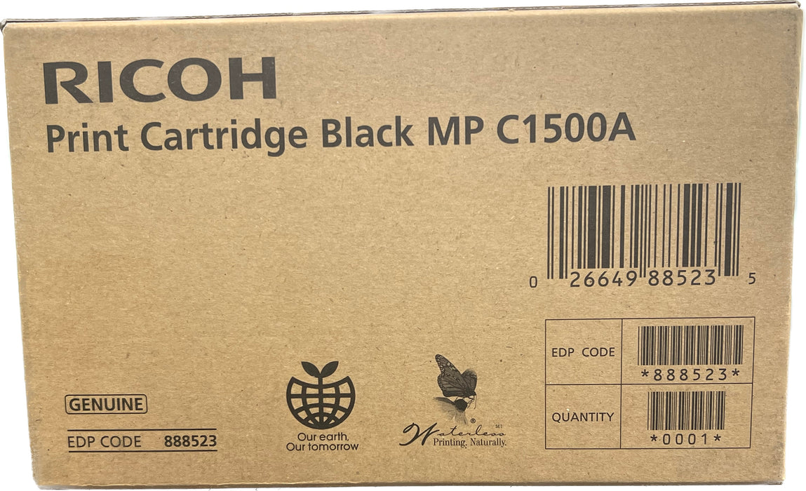 Genuine Ricoh Black Toner Cartridge | 888523 | MP C1500A