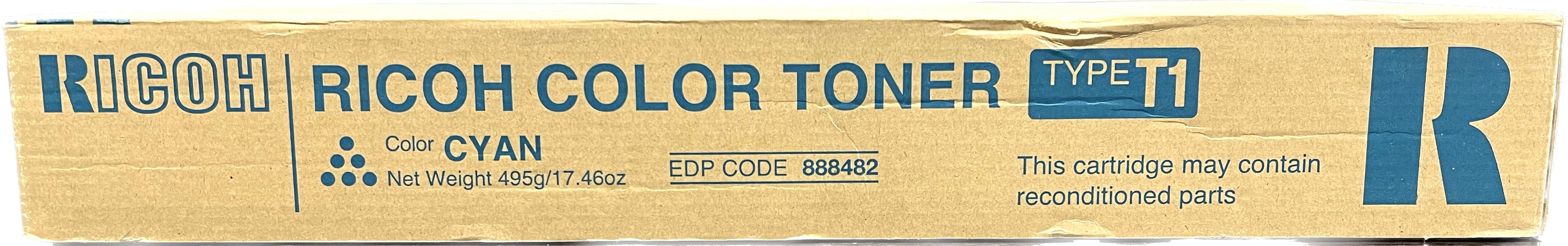 Genuine Ricoh Cyan Color Toner | 888482 | Type T1