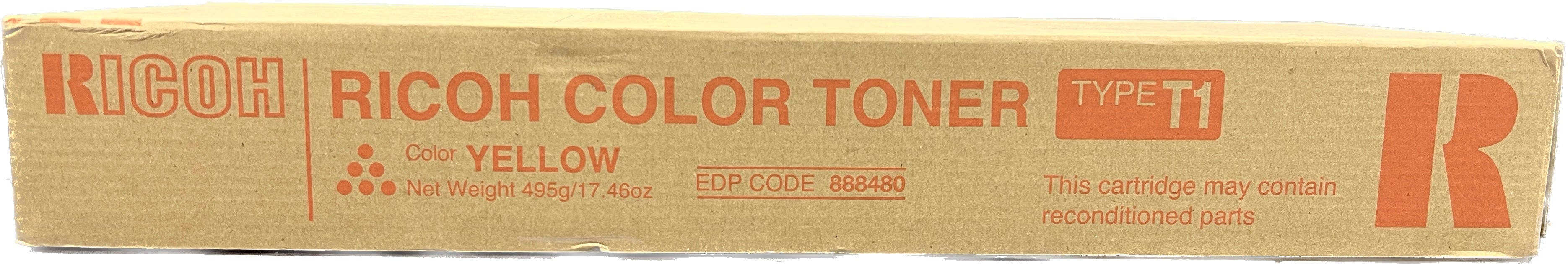 Genuine Ricoh Yellow Color Toner | 888480 | Type T1