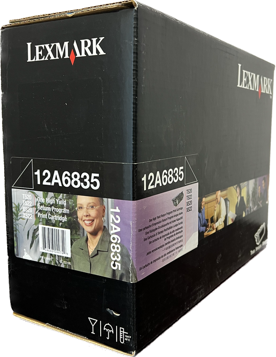 Genuine Lexmark Black Laser Toner Cartridge | 12A6835 | T520, T522, X520, X522