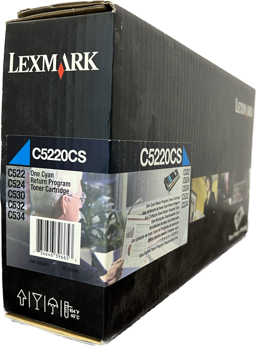 Genuine Lexmark Cyan Toner Cartridge | C5220CS | C522, C524, C530, C532, C534
