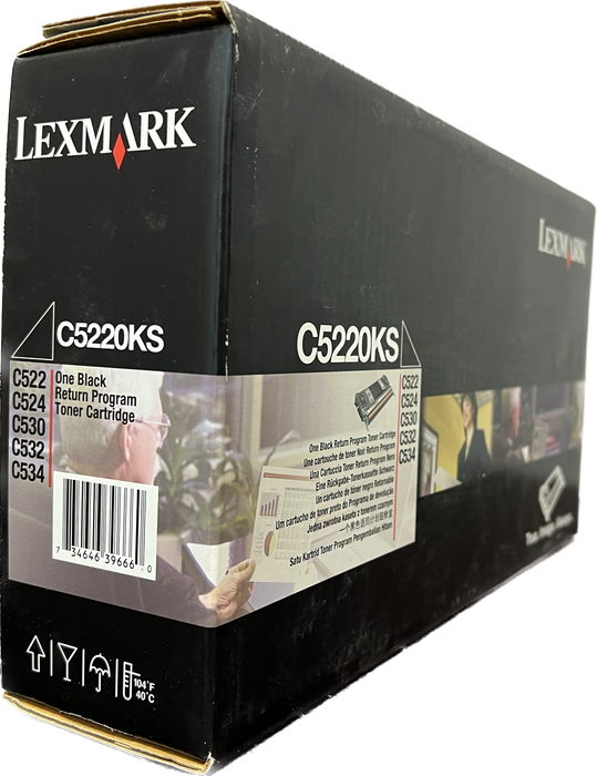 Genuine Lexmark Black Toner Cartridge | C5220KS | C522, C524, C530, C532, C534