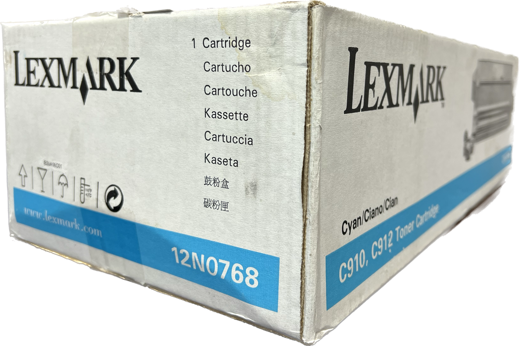 Genuine Lexmark Cyan Toner Cartridge | 12N0768 | C910, C912