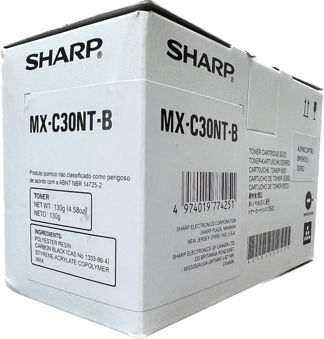 Genuine Sharp Black Toner Cartridge | MX-C30NT-B