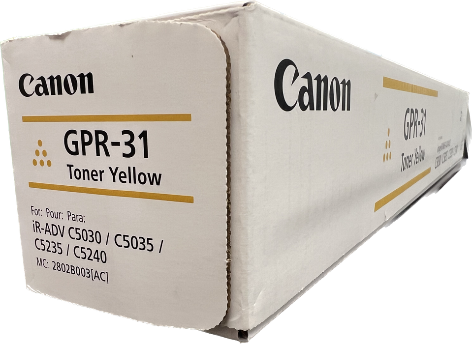 Genuine Canon Yellow Toner Cartridge | 2802B003 | GPR-31Y