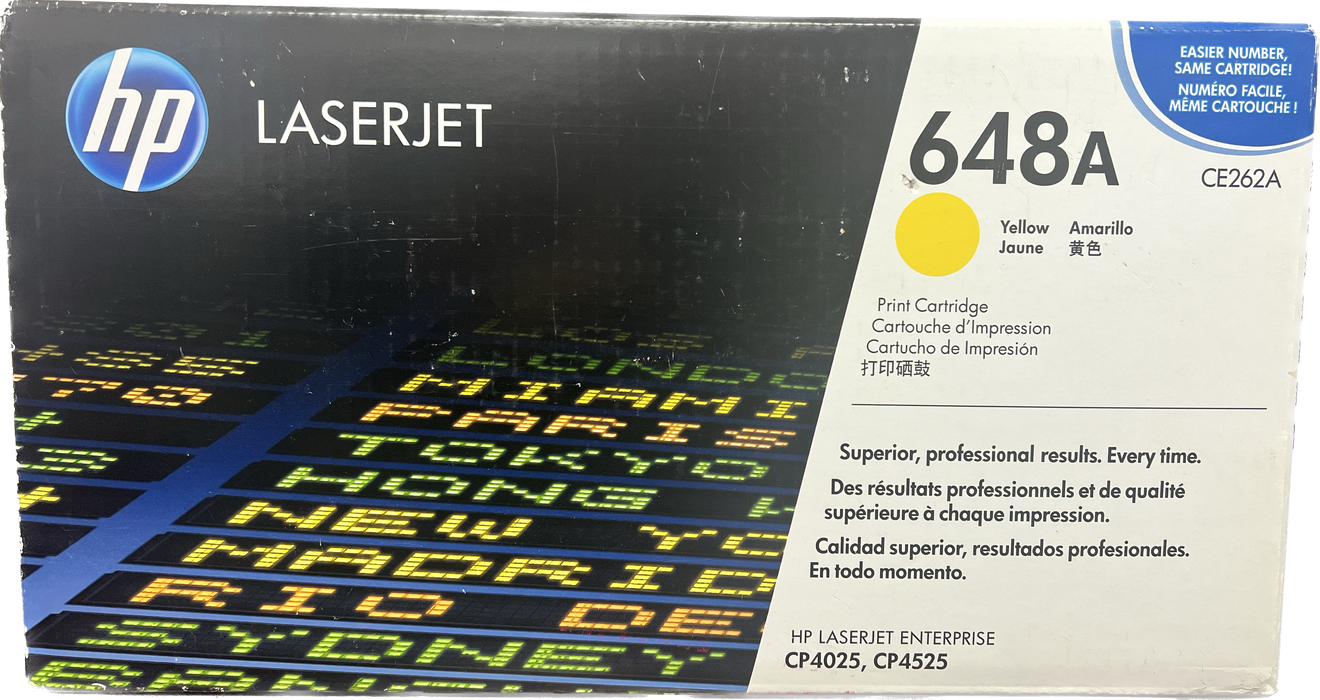 Genuine HP Yellow Print Cartridge |  CE262A  | HP Laserjet Enterprise | CP4025, CP4525