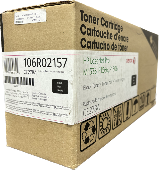 HP LaserJet Pro Black Compatible Toner | Xerox OEM 106R02157 | CE278A