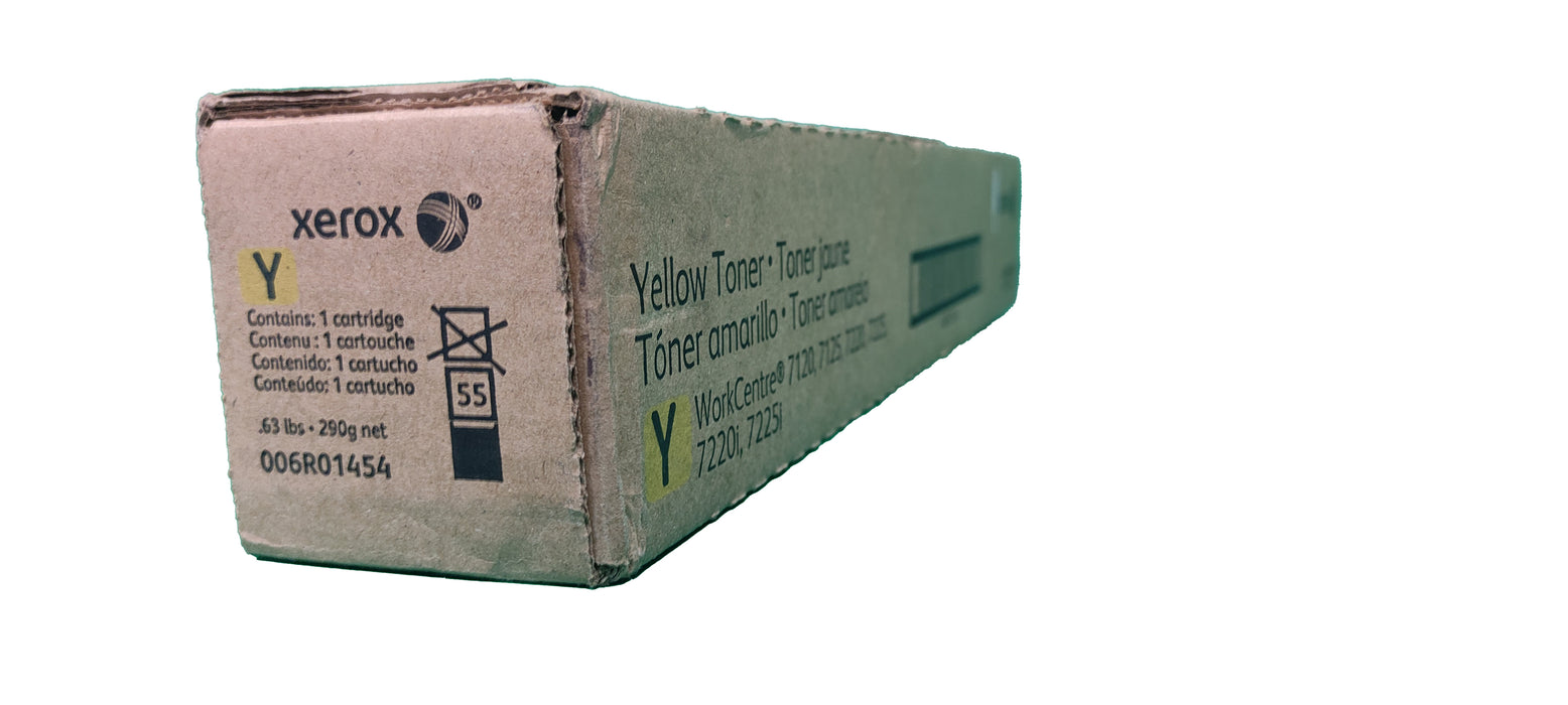 Genuine Xerox Yellow Laser Toner Cartridge |  OEM 006R01454 | WorkCentre 7120, 7125, 7220, 7225