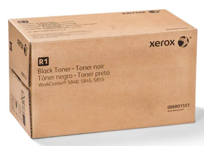 Genuine Xerox Black Laser Toner Cartridge Box of 2 including Waste Toner Bottle | OEM 006R01551