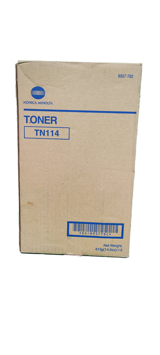 Genuine Konica Minolta Black Toner Cartridge | 8937-782 | TN-114 | Bizhub 162, 180, 181, 211 | Di152, Di183