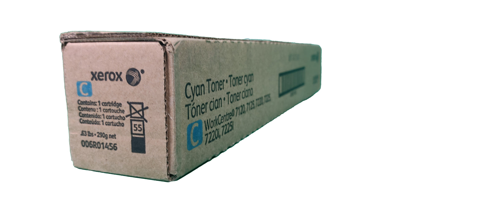 Genuine Xerox Cyan Laser Toner Cartridge |  OEM 006R01456 | WorkCentre 7120, 7125, 7220, 7225