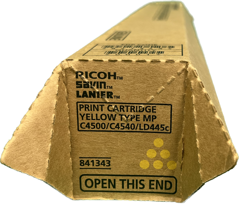 Genuine Ricoh Yellow Toner Cartridge | 841343 | MP C4500/C4540/LD445C