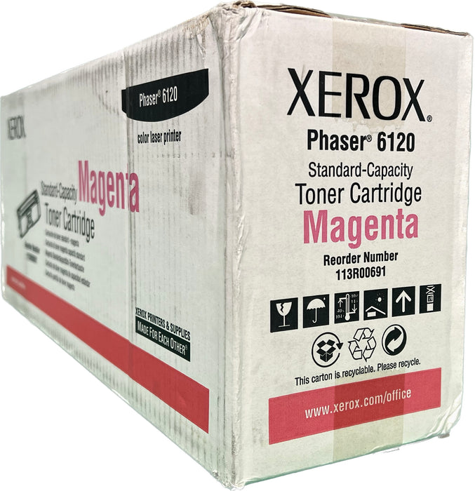 Genuine Xerox Magenta Standard Capacity Toner Cartridge | OEM 113R00691 | Phaser 6120