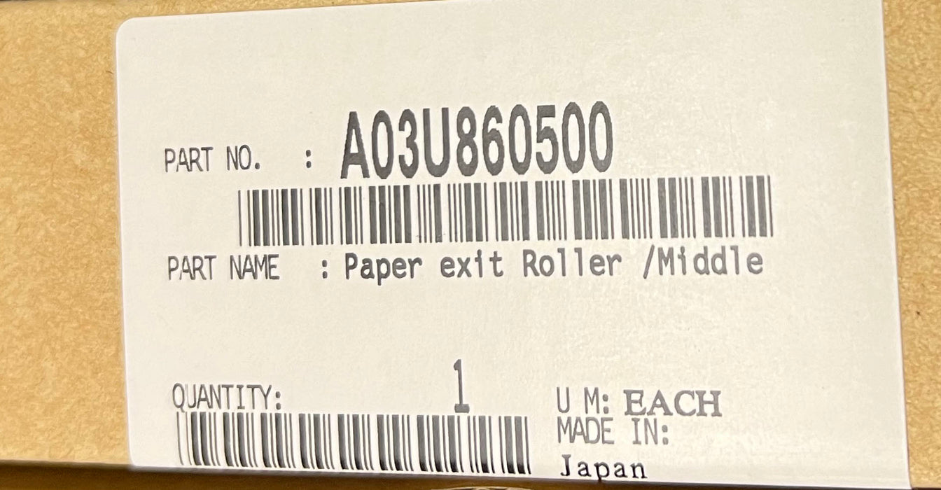 Konica Minolta Middle Paper Exit Roller | A03U860500