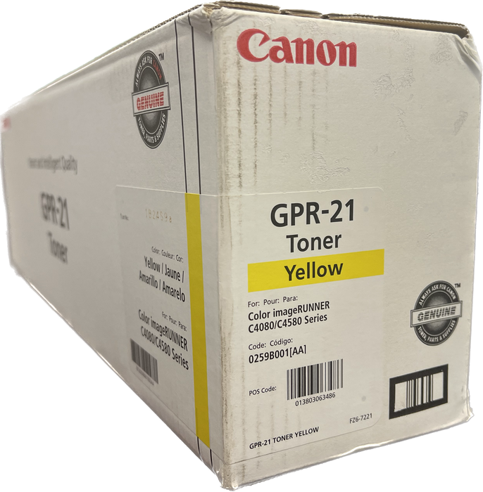 Genuine Canon Yellow Toner Cartridge | 0259B001 | GPR-21Y
