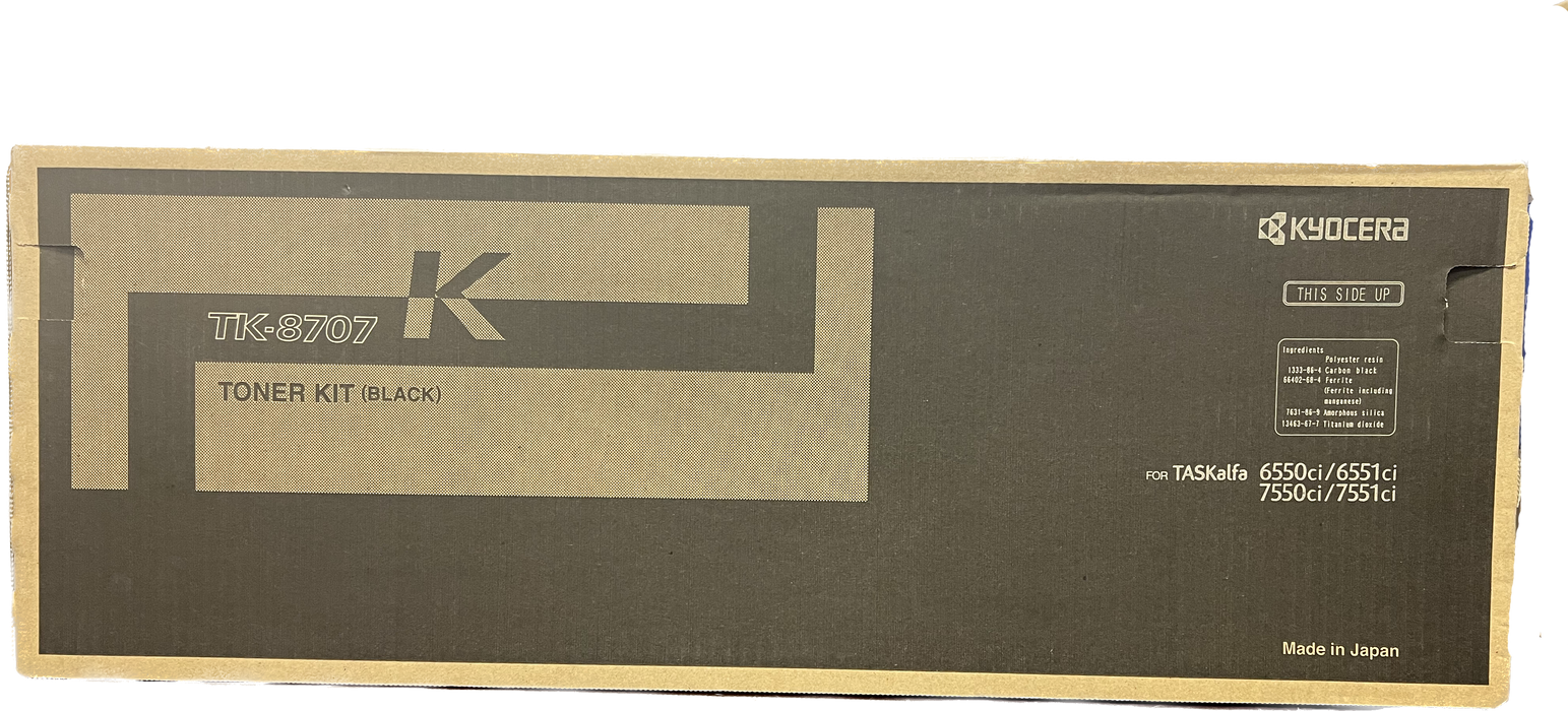 Genuine Kyocera Black Toner Cartridge | 1T02K90CS0 | TK-8707K