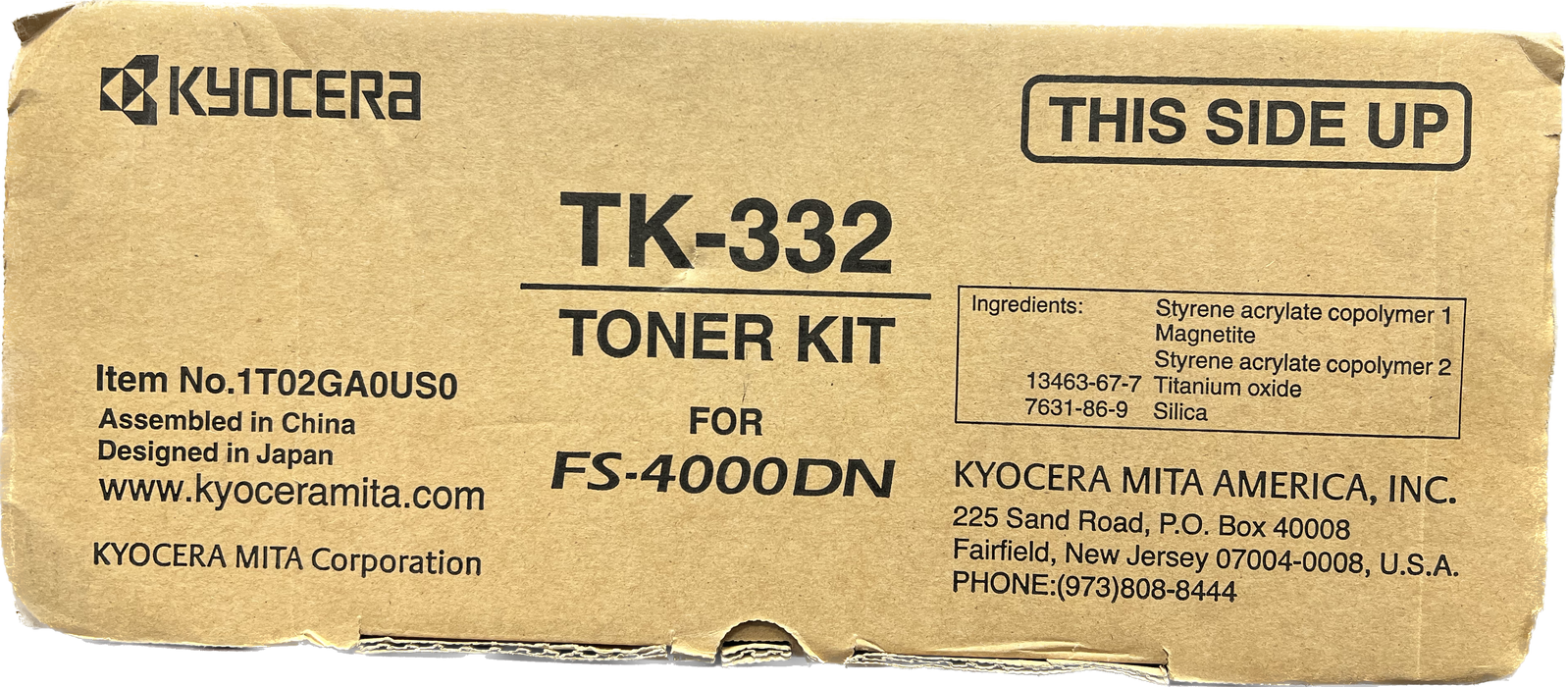 Genuine Kyocera Black Toner Cartridge | 1T02GA0US0 | TK-332