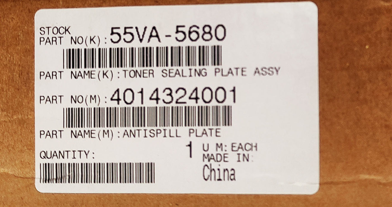 Konica Minolta Toner Sealing Plate Ass | 55VA5680
