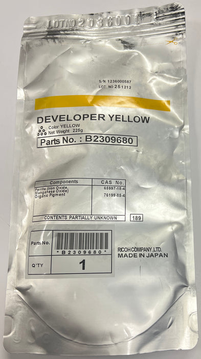 Genuine Ricoh Yellow Developer | B230-9680