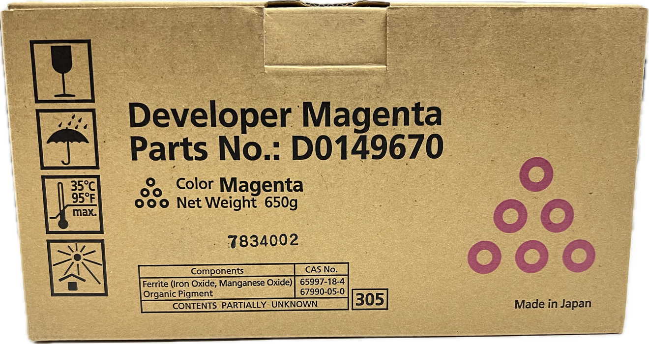 Genuine Ricoh Magenta Developer | D014-9670