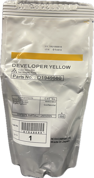 Genuine Ricoh Yellow Developer | D194-9680