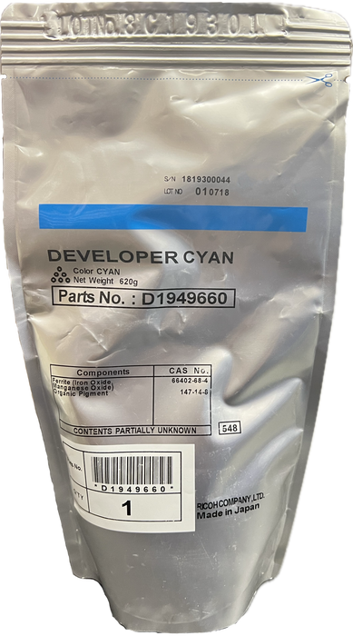 Genuine Ricoh Cyan Developer | D194-9660