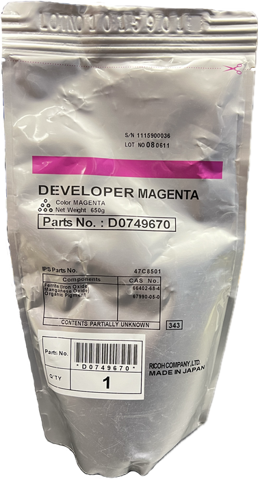 Genuine Ricoh Magenta Developer | D074-9670