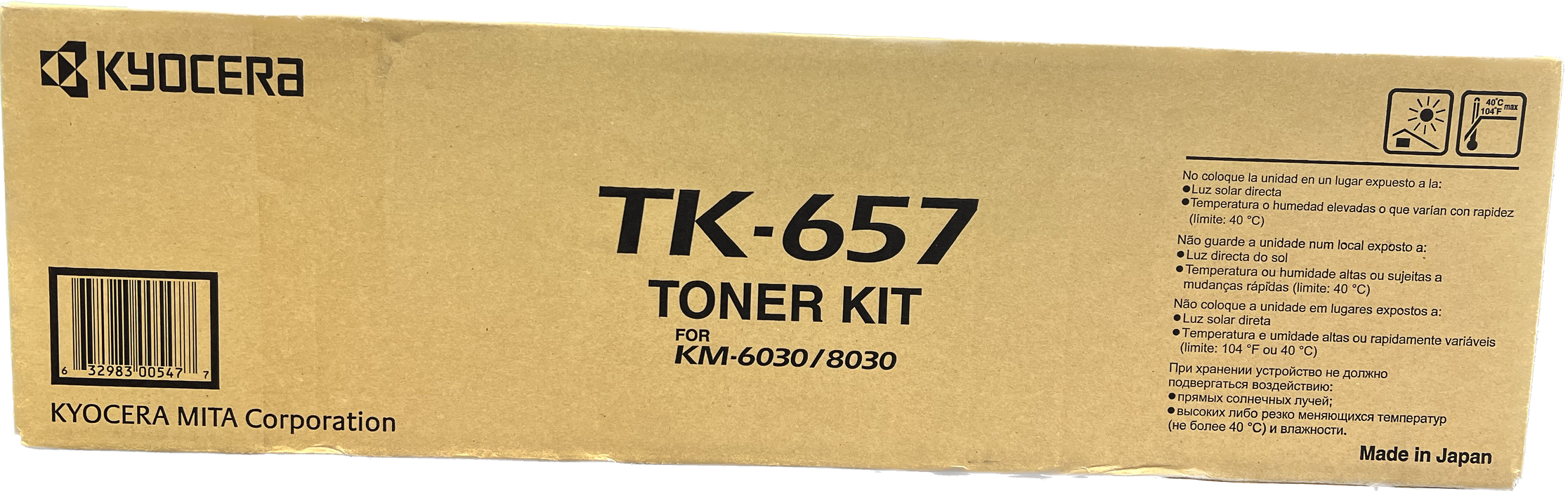 Genuine Kyocera Black Toner Cartridge | 1T02FB0US0 | TK-657