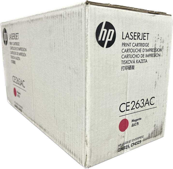 Genuine HP Magenta Print Cartridge |  CE263AC  | HP Laserjet Enterprise | CP4025, CP4525