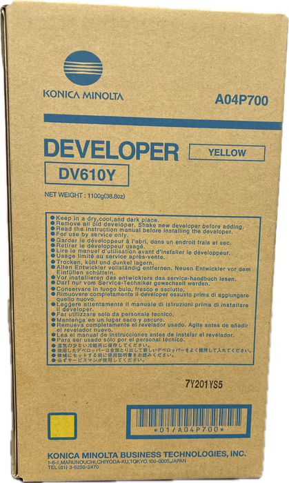 Konica Minolta Yellow Developer | DV610Y