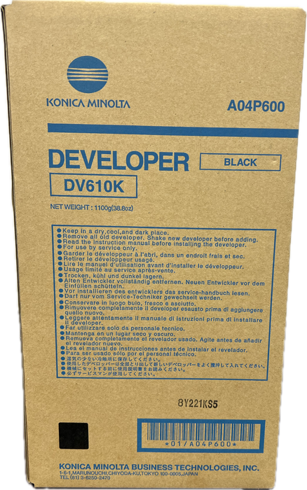 Konica Minolta Black Developer | DV610K