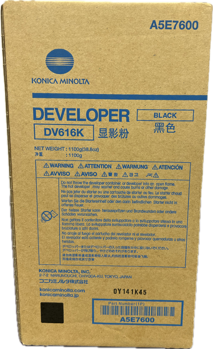 Konica Minolta Black Developer | DV616K (A5E7600)