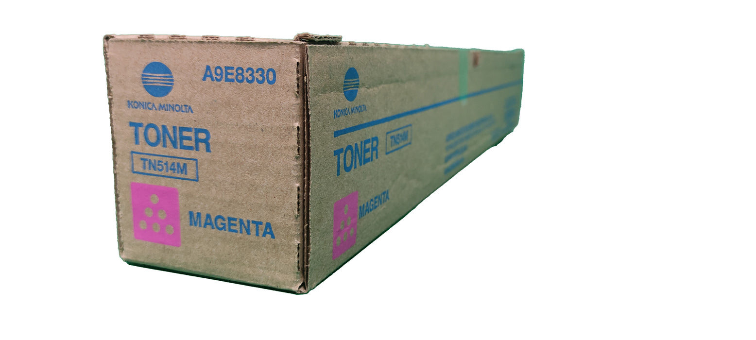 Genuine Konica Minolta Magenta Toner Cartridge |  A9E8330 | TN-514M  | Bizhub C458, C558, C658