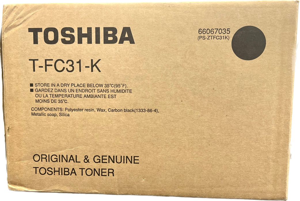 Genuine Toshiba Black Toner Cartridge | Contains 4 toner | T-FC31-K
