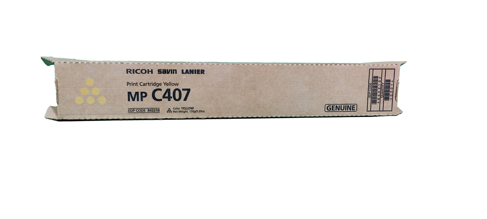 Genuine Ricoh Yellow Toner Cartridge | 842210 | MP C407