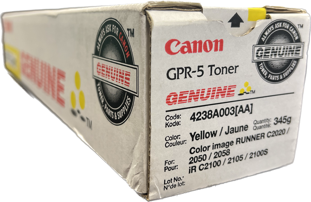 Genuine Canon Yellow Toner Cartridge | 4238A003 | GPR-5Y