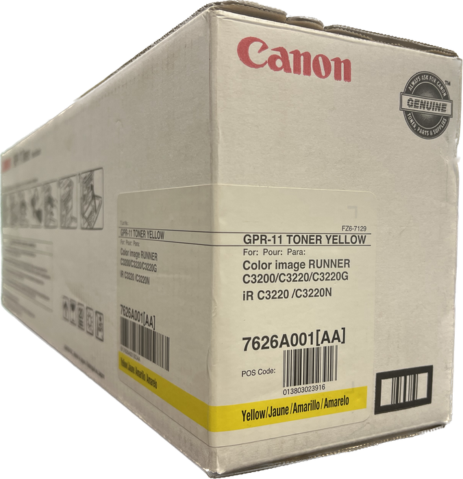 Genuine Canon Yellow Toner Cartridge | 7626A001 | GPR-11Y
