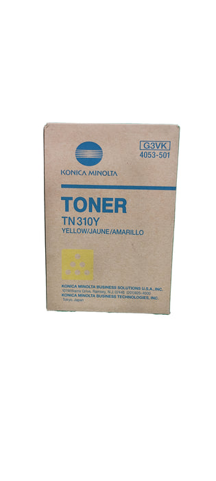 Genuine Konica Minolta Yellow Toner Cartridge | 4053-501 | TN-310Y | Bizhub C350, C351, C450